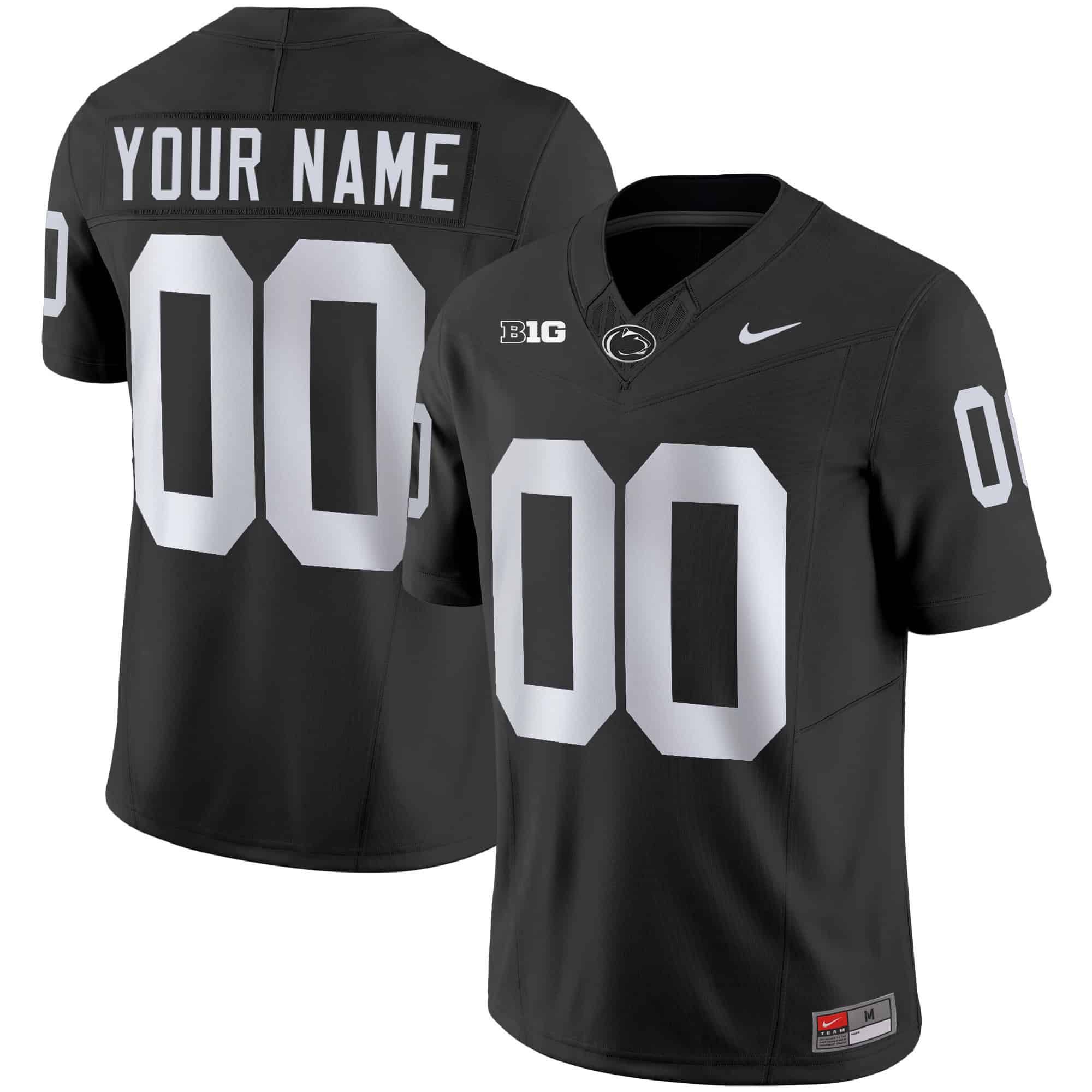 Men Penn State Nittany Lions Black 2024 Nike Vapor Limited Custom NCAA Jersey style 1->customized nfl jersey->Custom Jersey
